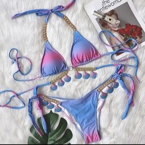 NWT Sexy Beach Shell Summer Bikini Swimsuit S: Small-Medium